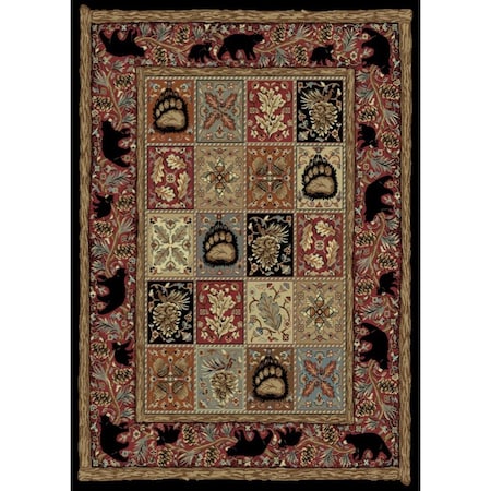 Mayberry Rug 3 ft. 11 in. x 5 ft. 3 in. American Destination Masters Lodge Ebony Area Rug AD3853 4X6